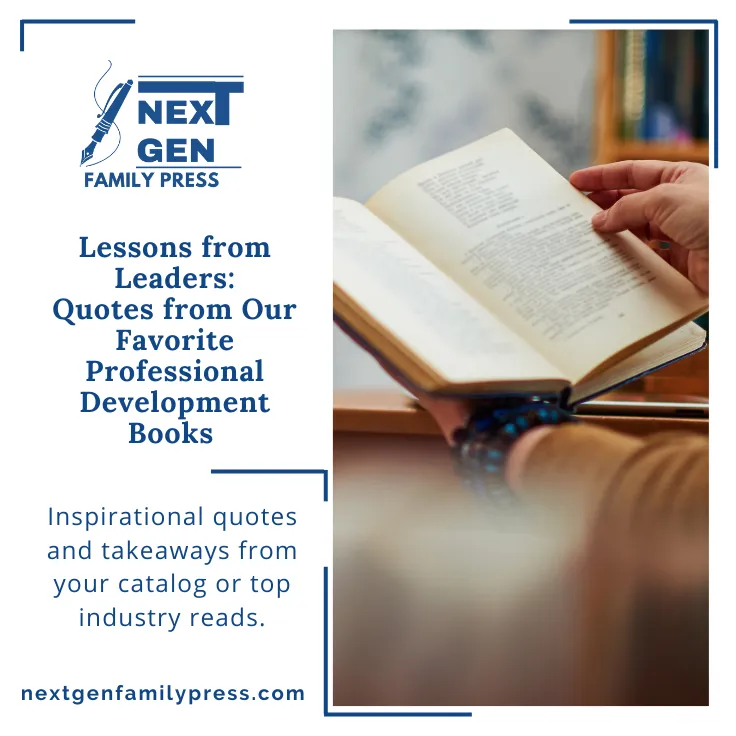 Person reading an open book, representing leadership insights and professional growth.