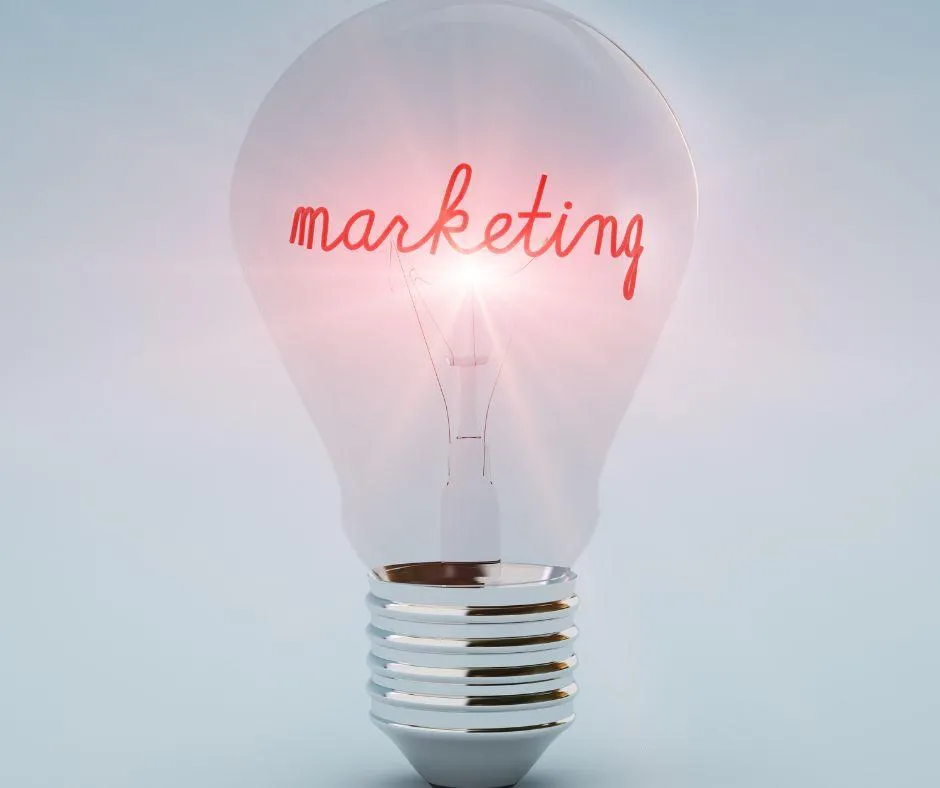 Lightbulb saying Marketing