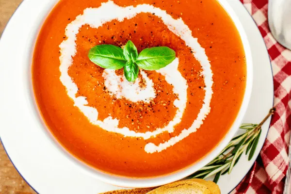 High-Protein Tomato Soup w Cottage Cheese