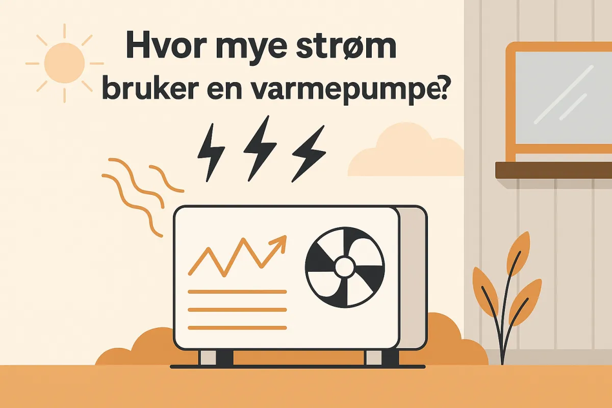 Hvor mye strøm bruker en varmepumpe? (2026-guide)