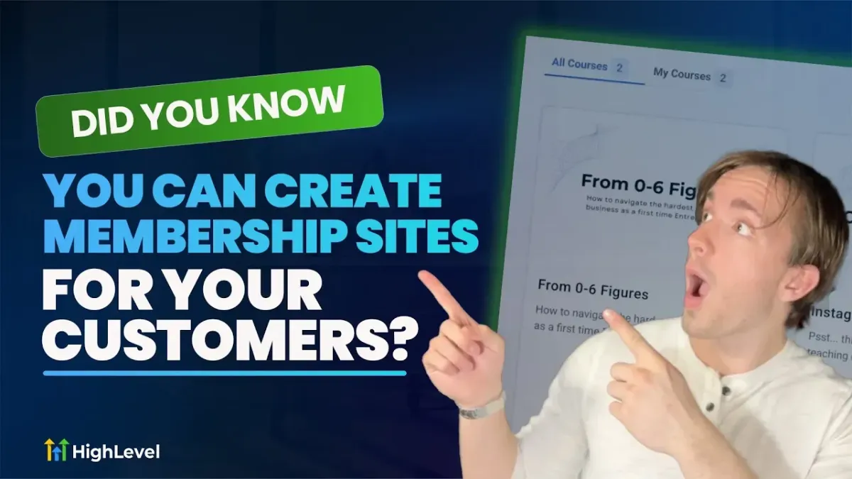HighLevel Membership Sites