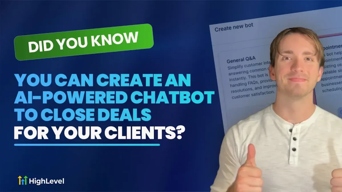 Did You Know You can Create an AI Chatbot to Close Deals While You Sleep?