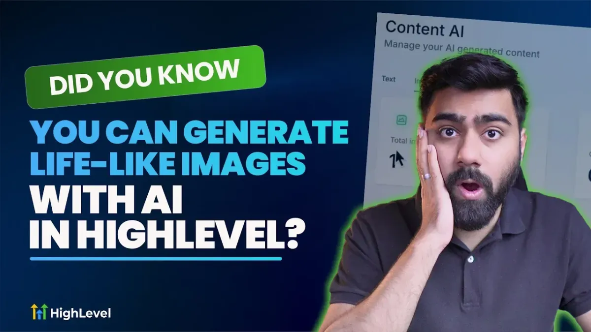 Did You Know You Can Generate Life-Like Images With AI In HighLevel?