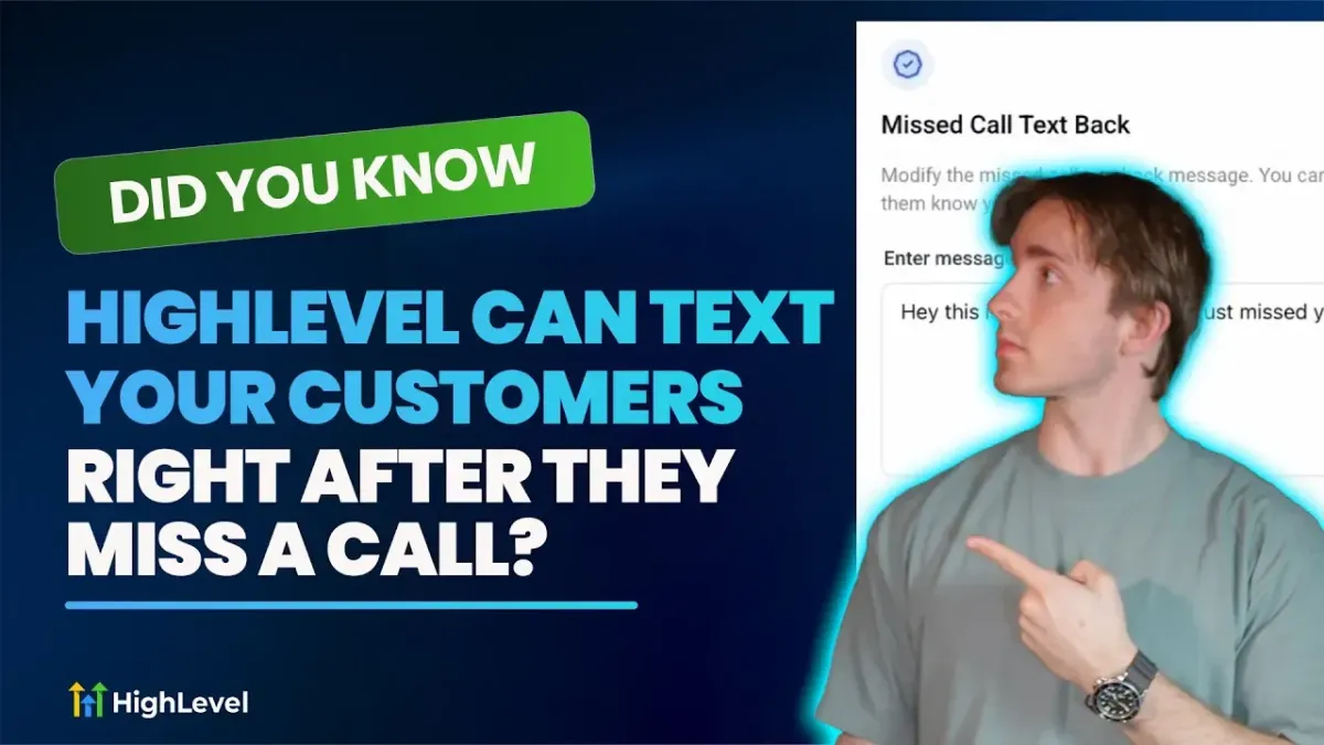 HighLevel Missed Call Text Back