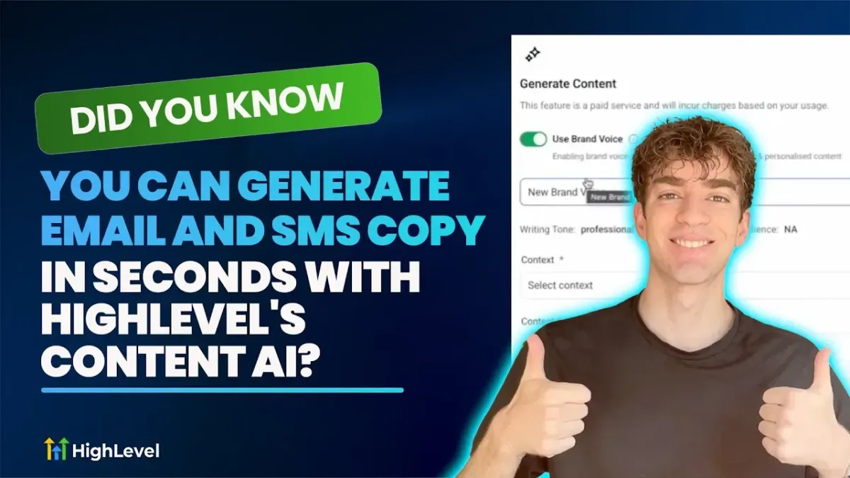 Generate AI Content in Seconds with HighLevel