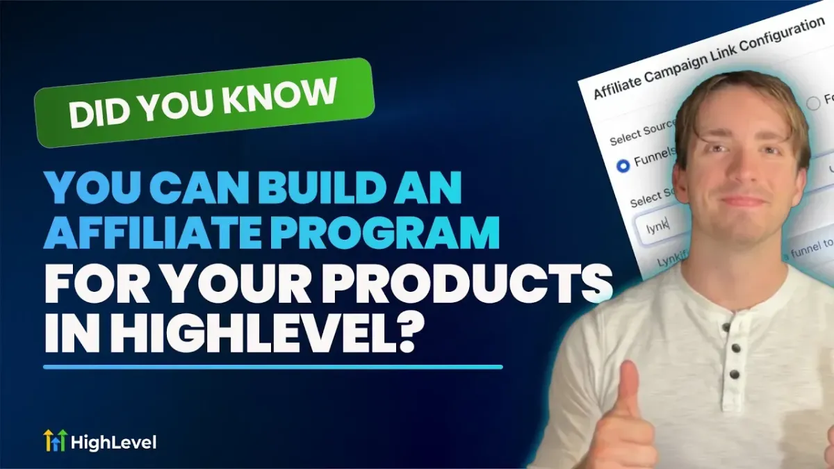 Did You Know You Can Build an Affiliate Program for Your Products in HighLevel?
