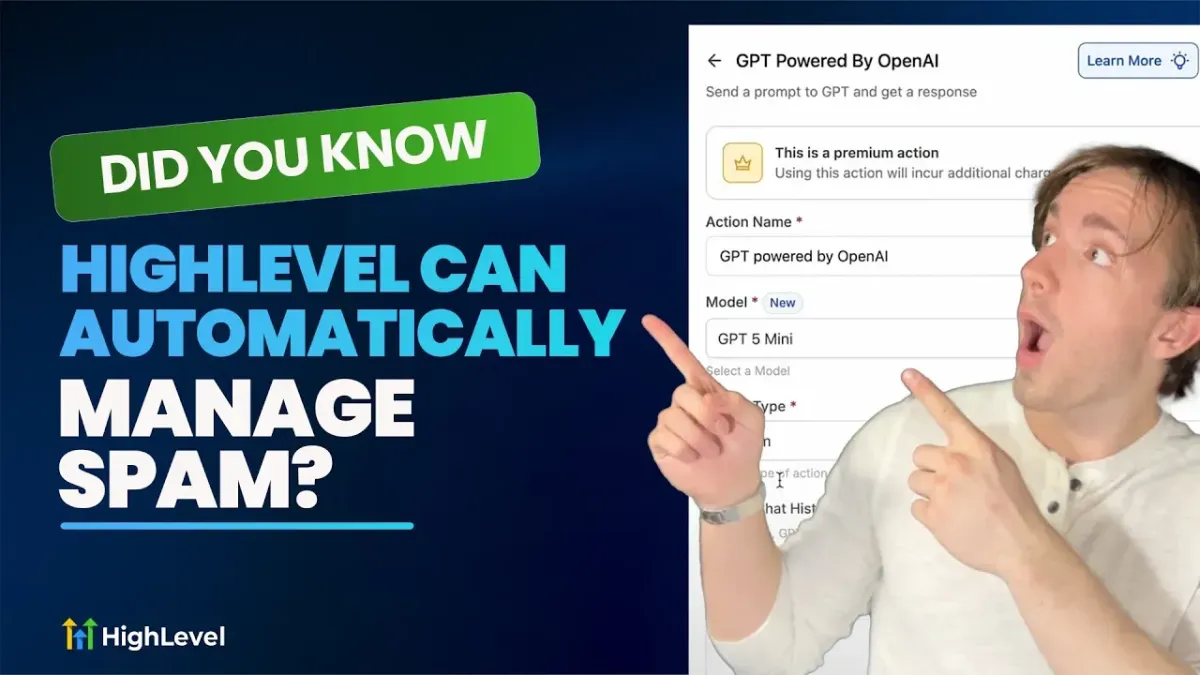 Automatically Manage Spam with HighLevel AI