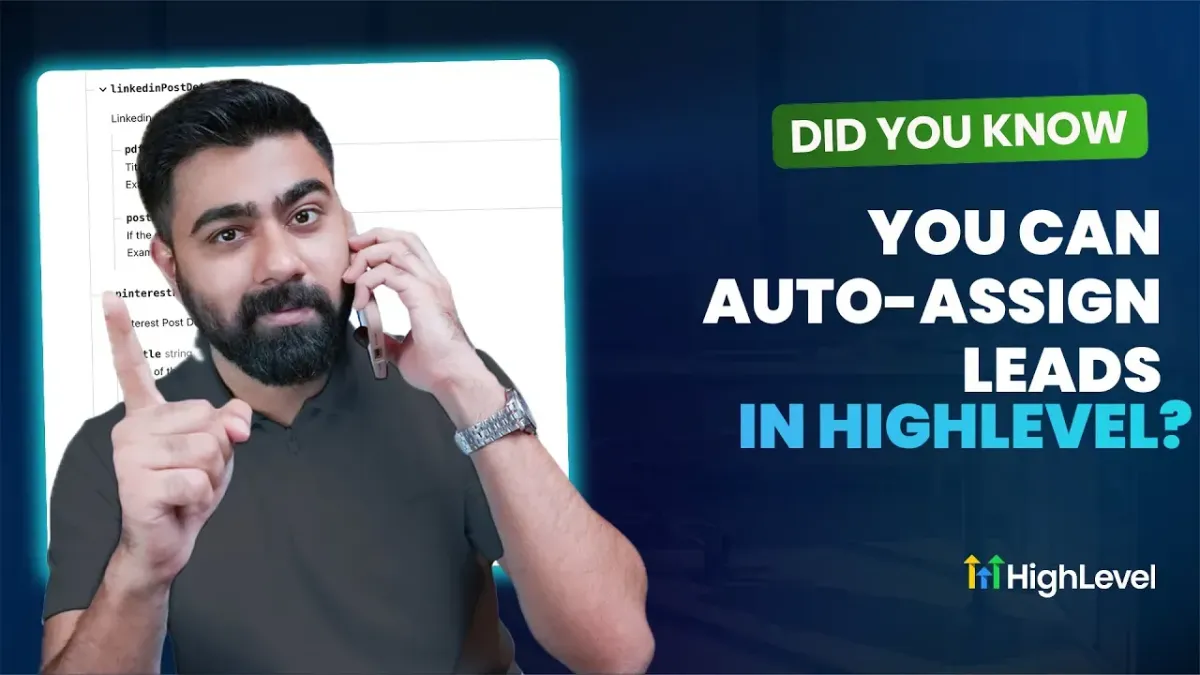 Auto Assign Leads in HighLevel