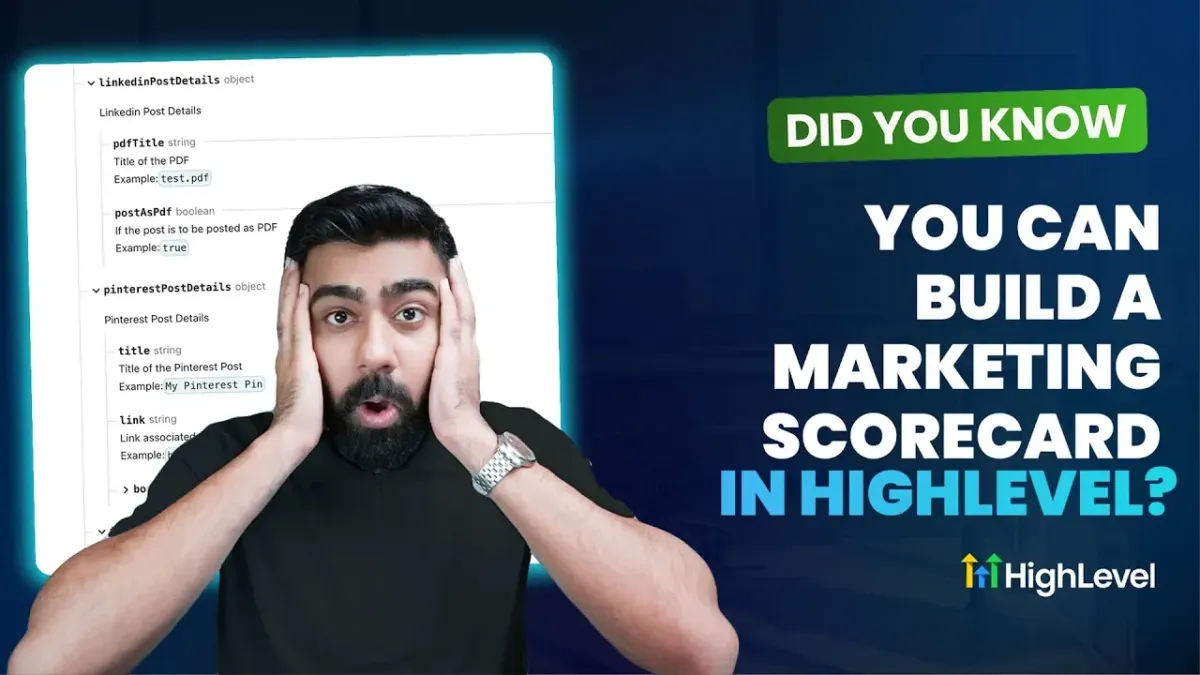 Build a Marketing Scorecard in HighLevel