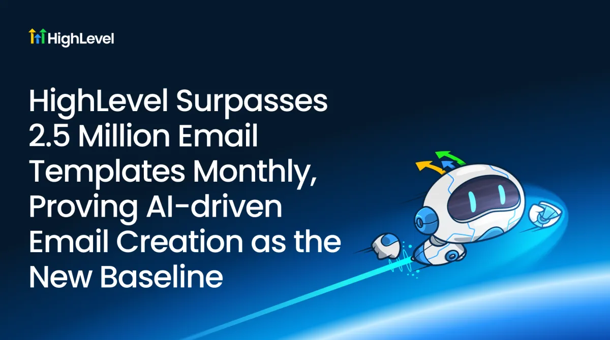 HighLevel passes 2.5 million email templates a month, powered by AI-assisted Automation