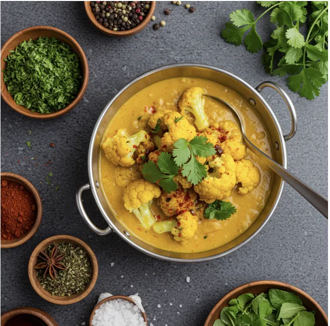 Mild Cauliflower and Potato Curry