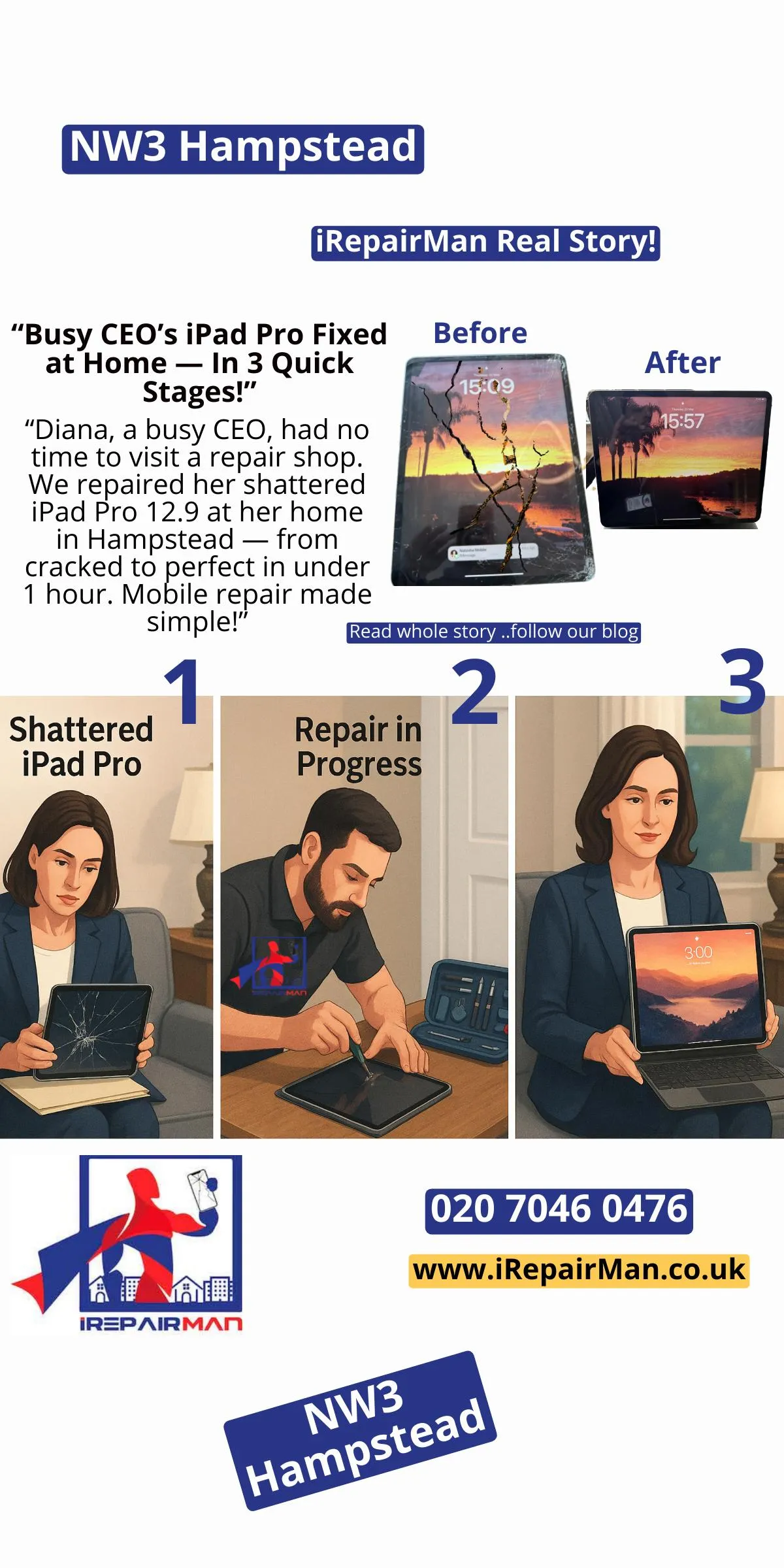 iPad Pro 12.9 Screen Repair at Home Service in London | iRepairMan