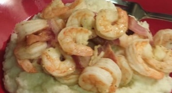 Paleo Lemon Garlic Shrimp and Cauliflower “Mashed Potatoes”