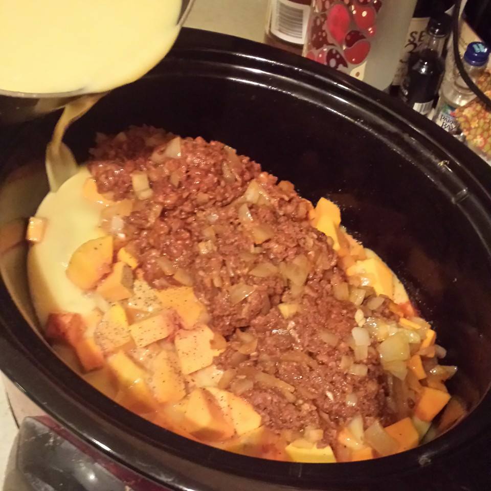 Easy Paleo Slow Cooker Crockpot Breakfast: Eggs, Chorizo, Squash and More!