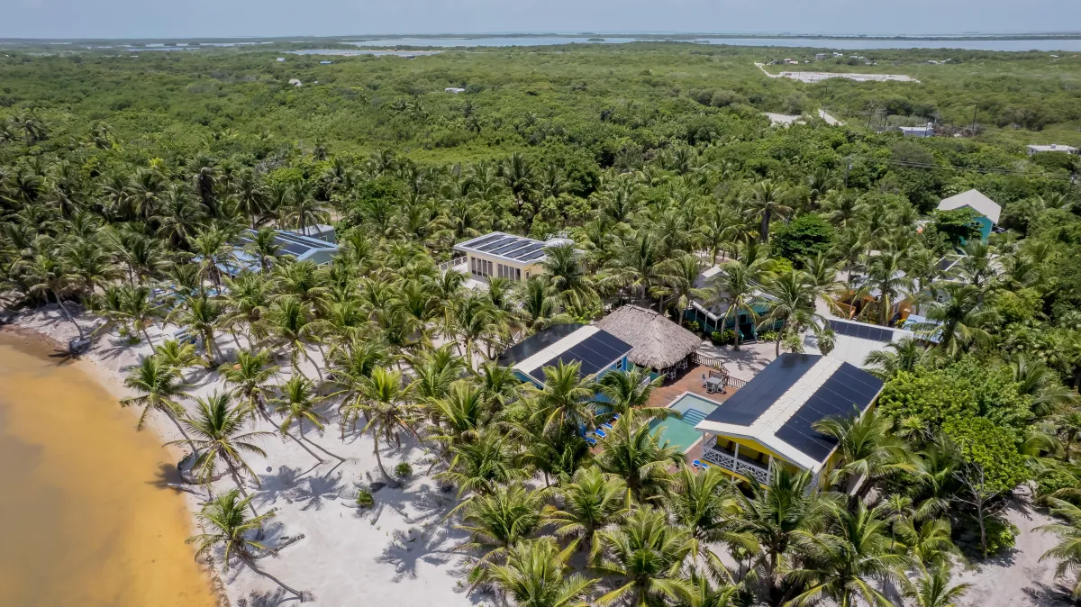 Aerial View of Ambergris Caye Vacation Rentals