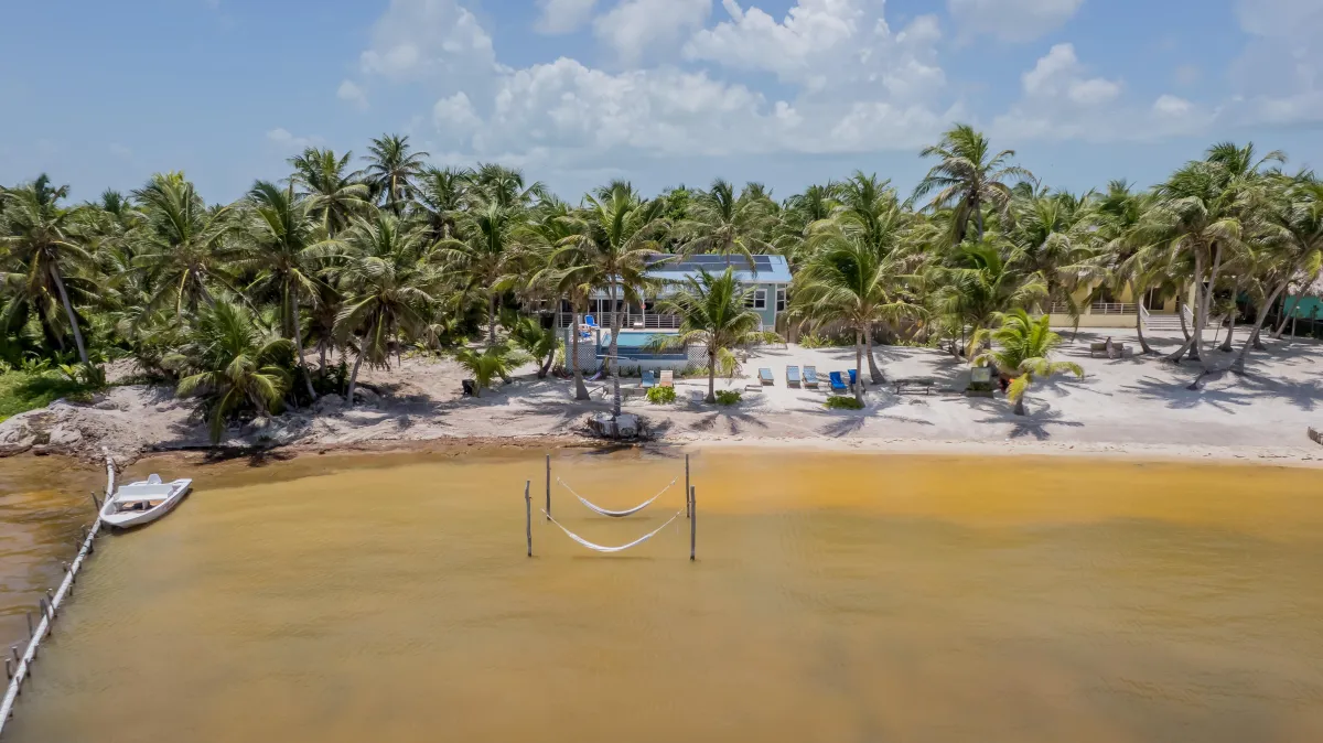 Hammocks Over Water in Ambergris Caye Belize
