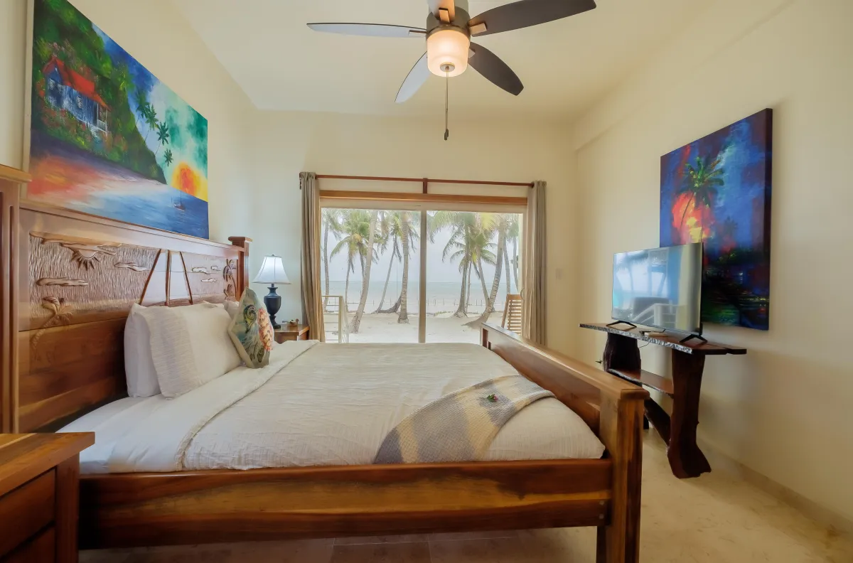 Bedroom with a View and TV