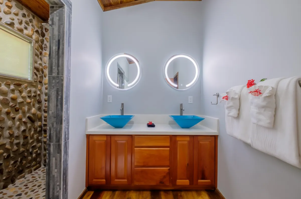 Bathroom with dual sinks