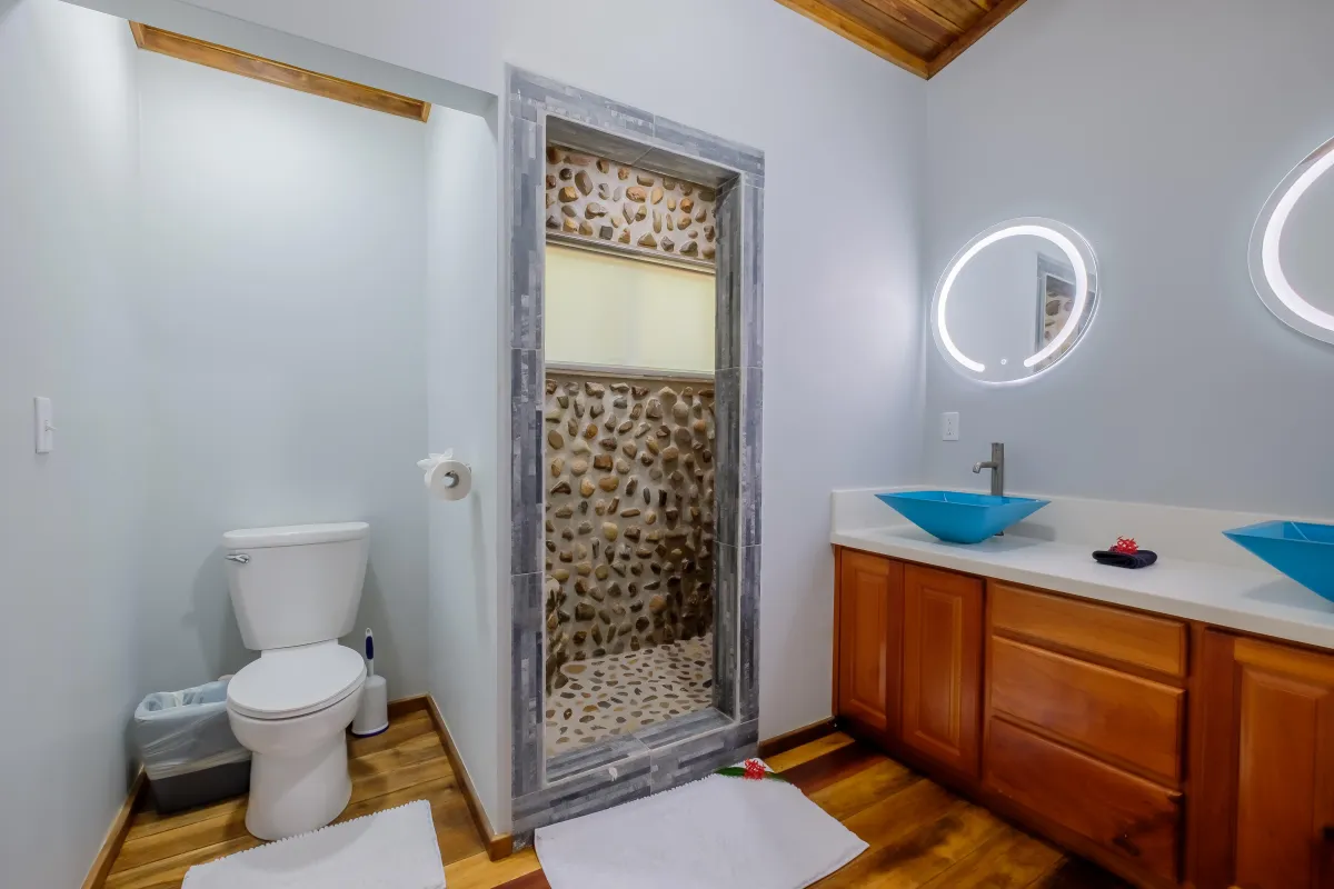 Ambergris Caye Vacation rental with Bathroom with dual sinks and walkin shower