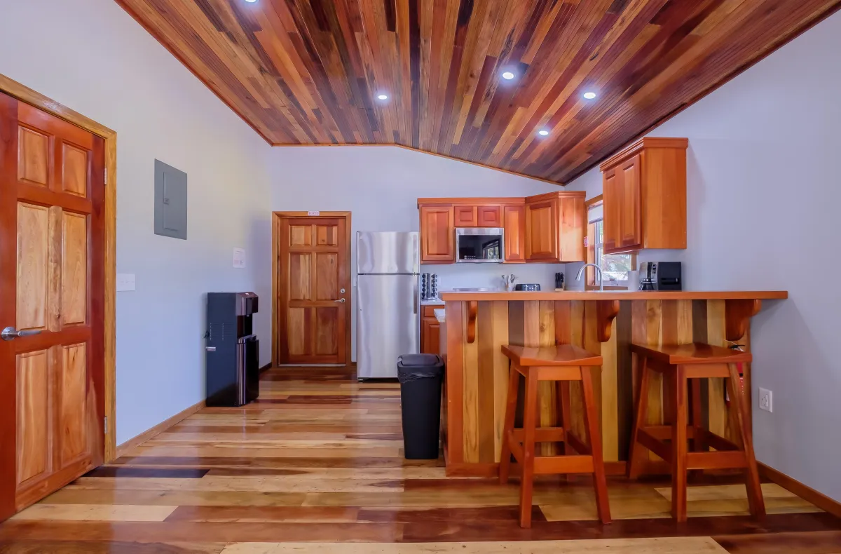 fully equipped kitchen in vacation rental ambergris caye belize