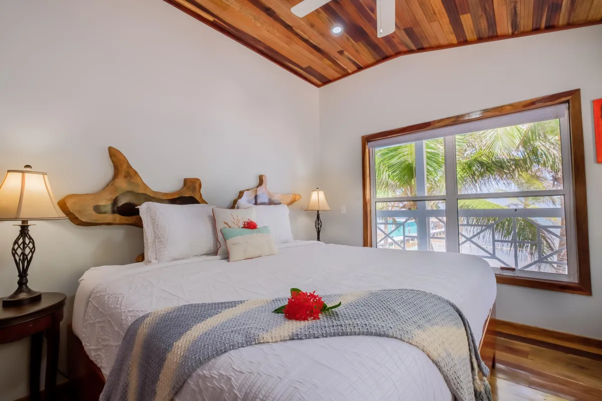 Vacation Rental in Ambergris Caye with Bedroom with view of pool area