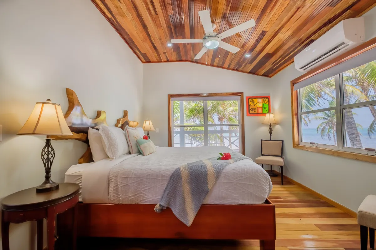 Vacation Rental in Ambergris Caye Belize with a Bedroom with view of the beach