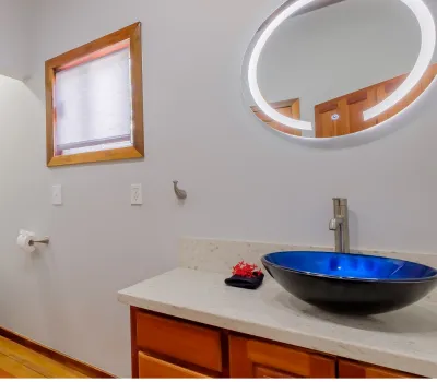 bathroom in vacation rental ambergris caye belize