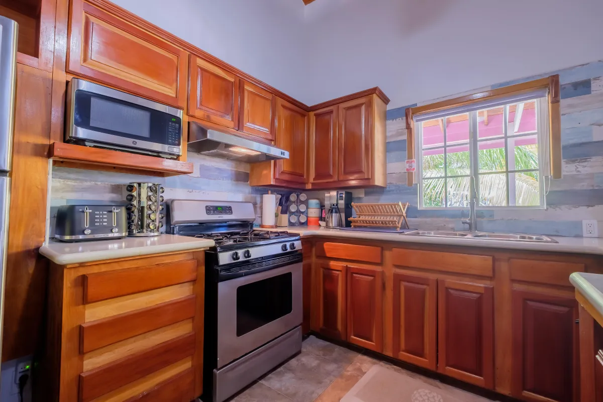 Fully equipped kitchen in Ambergris Caye Vacation Rental