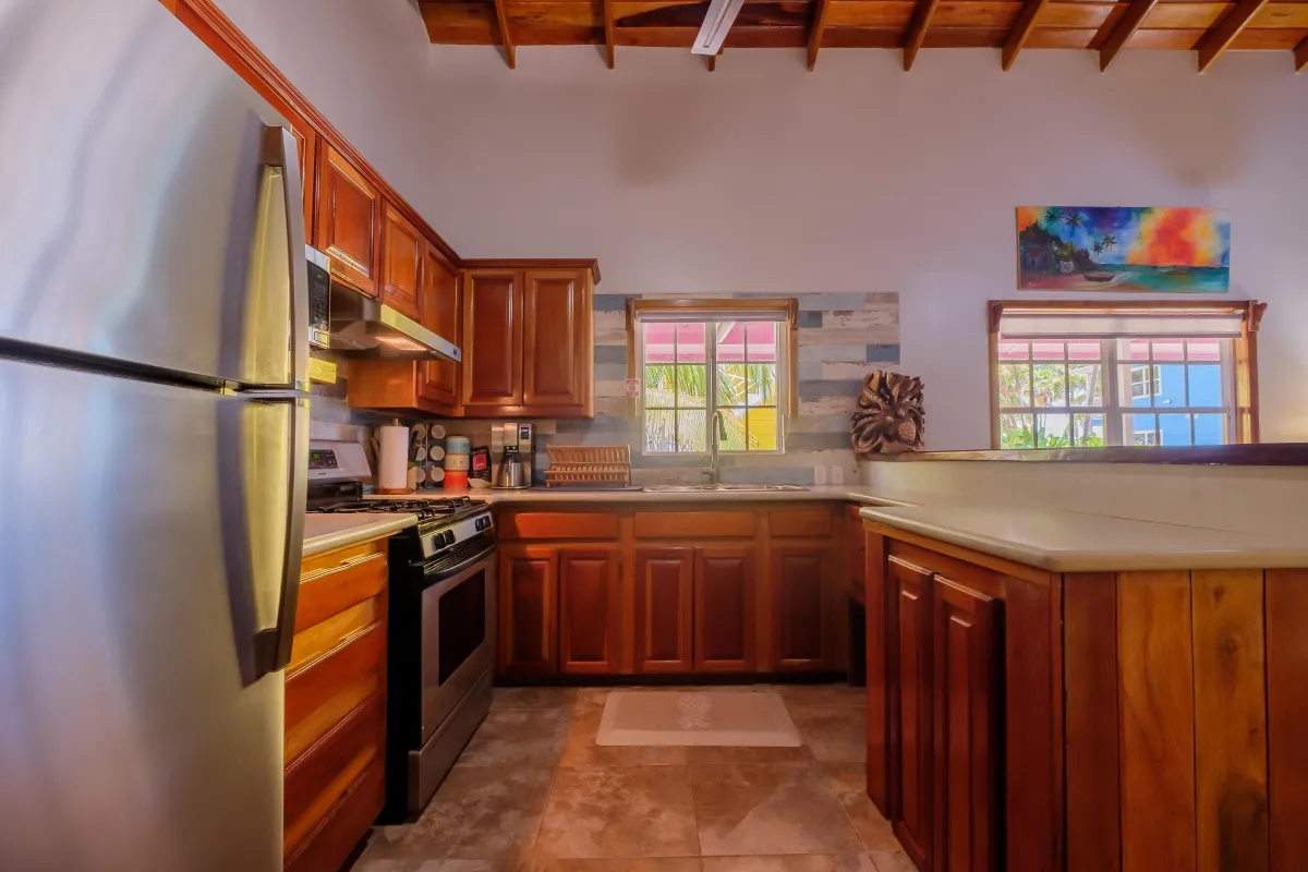 Fully Equipped Kitchen in Ambergris Caye Vaction Rental