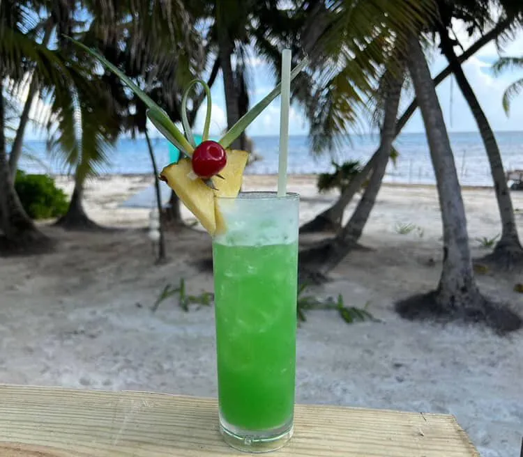 A alchol beverage at the Crow's Nest