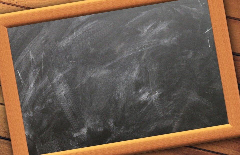 Erased chalk board