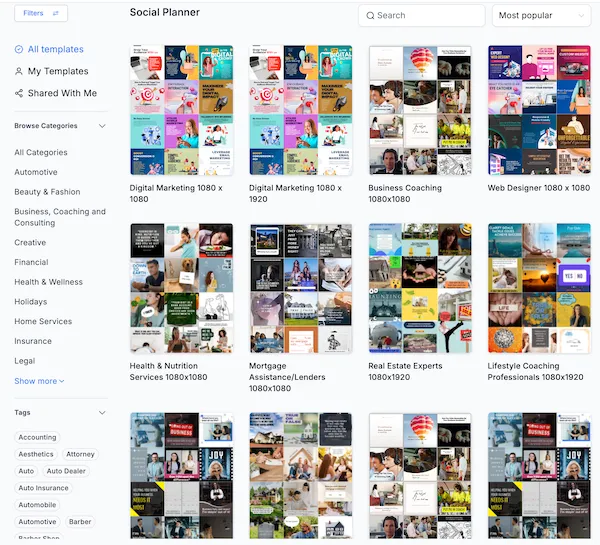 social media templates