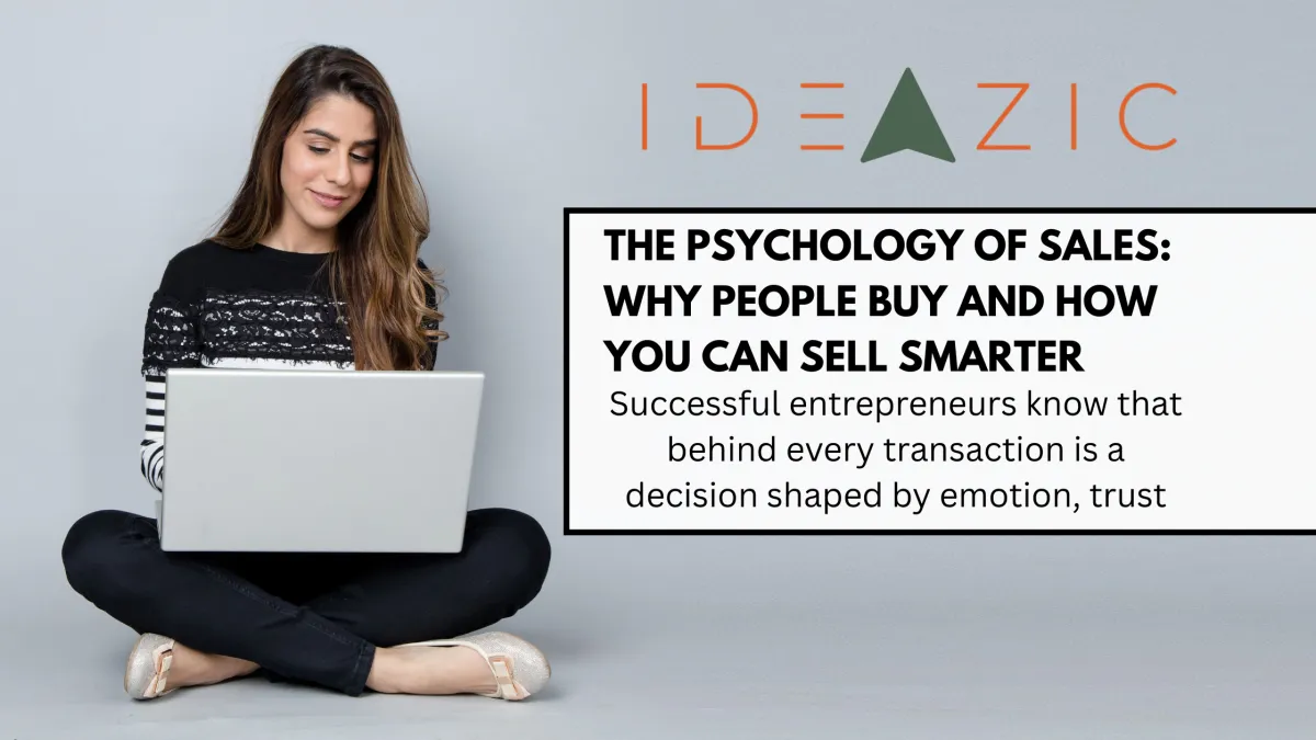 Entrepreneur using psychology of sales to build trust and influence customer buying decisions