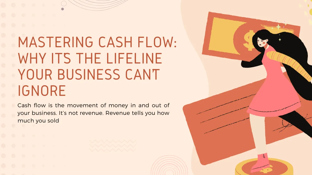 Business owner reviewing cash flow charts to ensure financial stability and growth