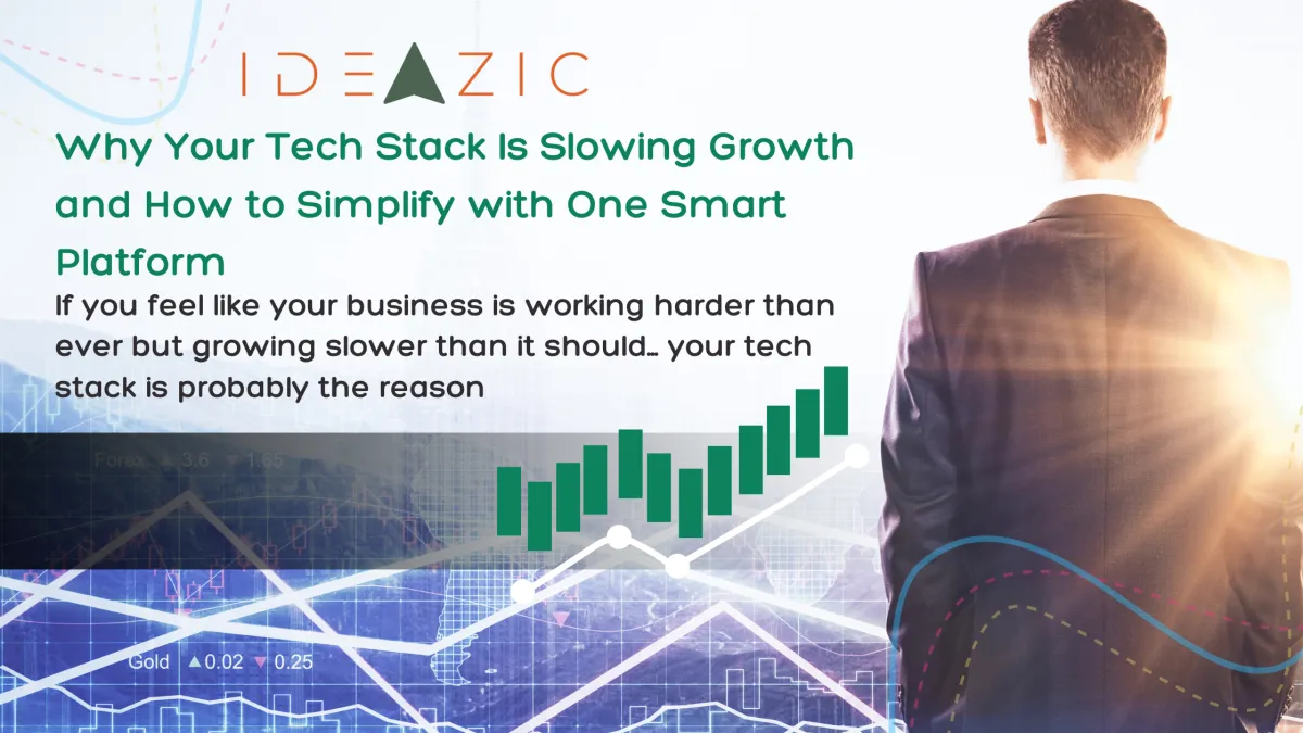 Business owner streamlining operations using an all-in-one automation platform to reduce tech stack complexity