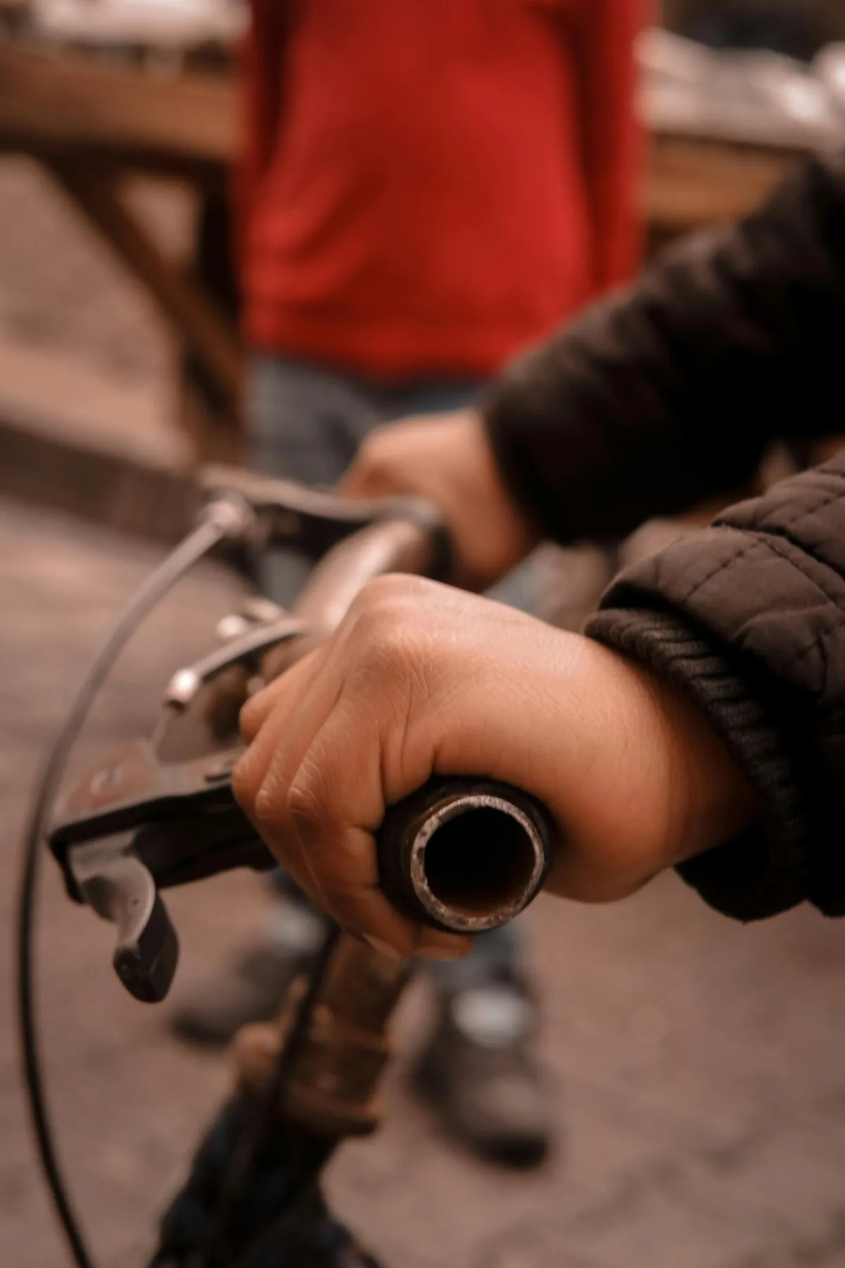 hands on a bike