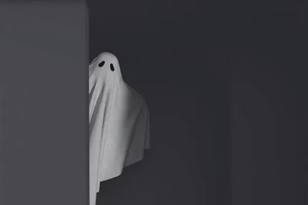 figure of a ghost in a doorway