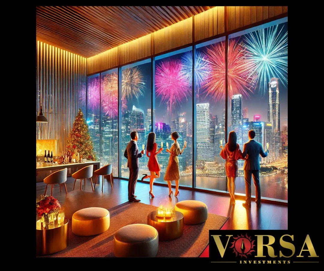 NYE Fireworks from a Highrise view