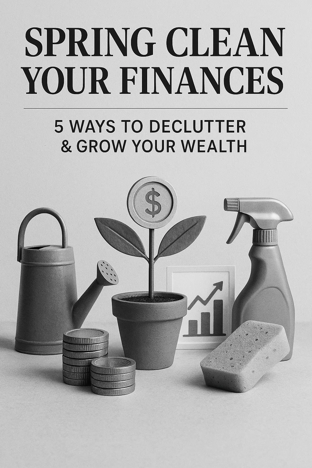 Cleaning supplies and money