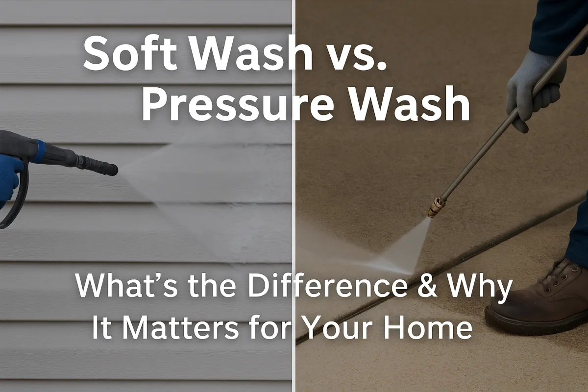 Soft Wash vs. Pressure Wash: What’s the Difference & Why It Matters for Your Home