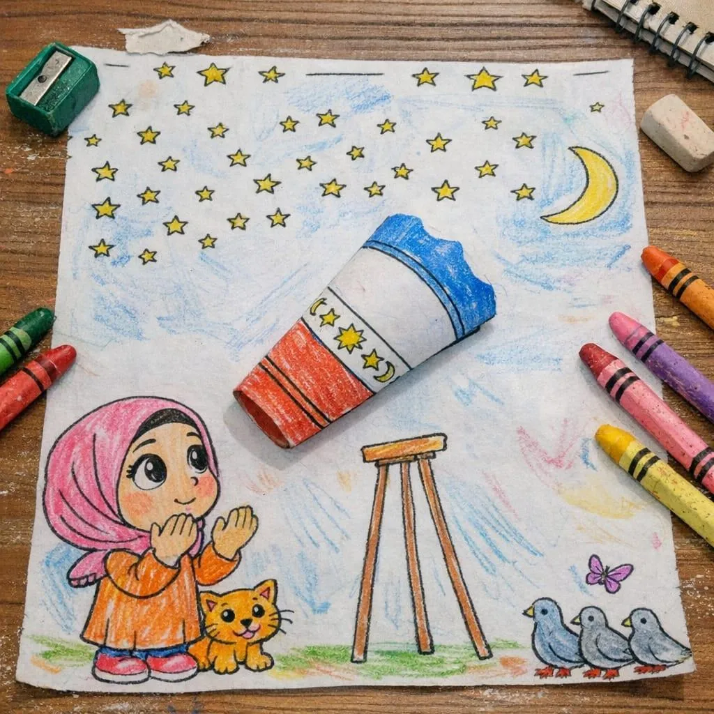 Crescent Moon Telescope Craft 