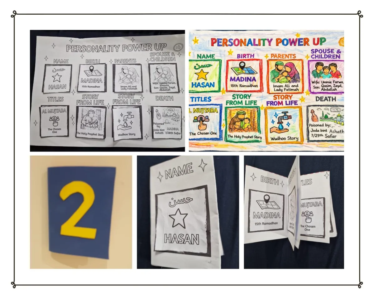 Imam Hasan Personality Power up Mini Booklet and Fact Activity