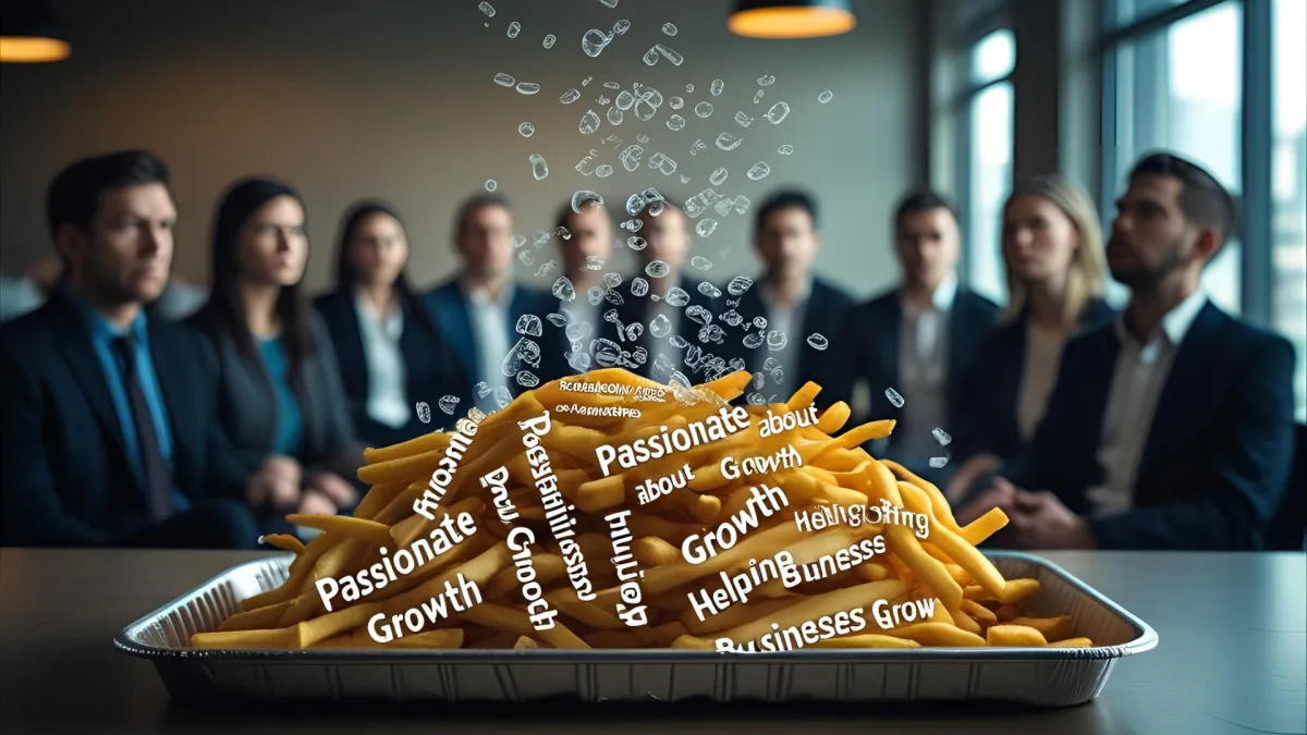 Hot buzz words and repetitative phrases are the fast food of marketing