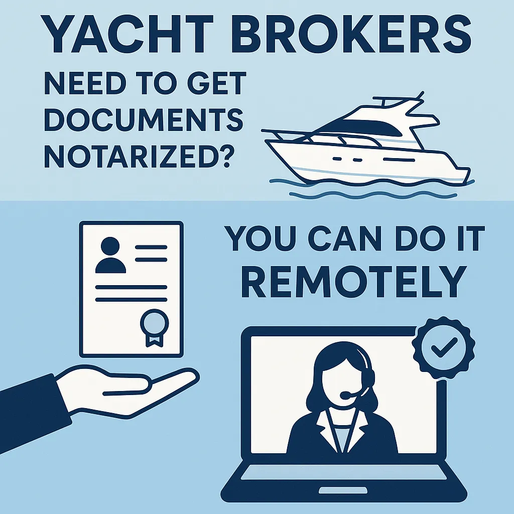 how to notarize boat sale documents online
