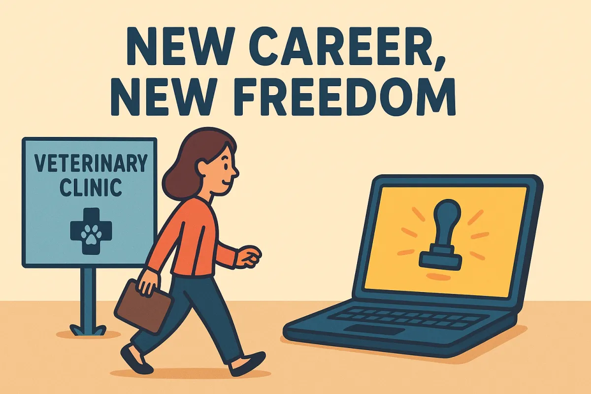 Smiling Remote Online Notary representing growth and consistency through mentorship.