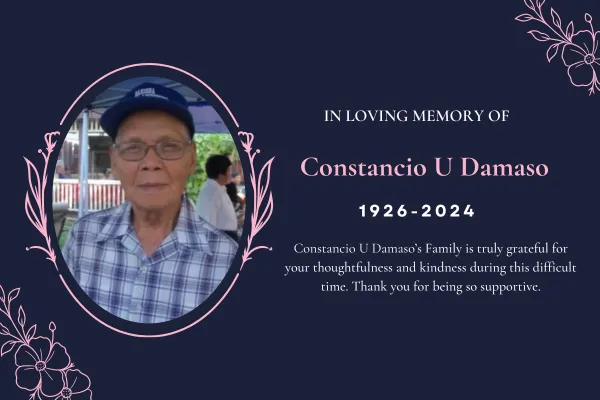 Constancio U Damaso Obituary
