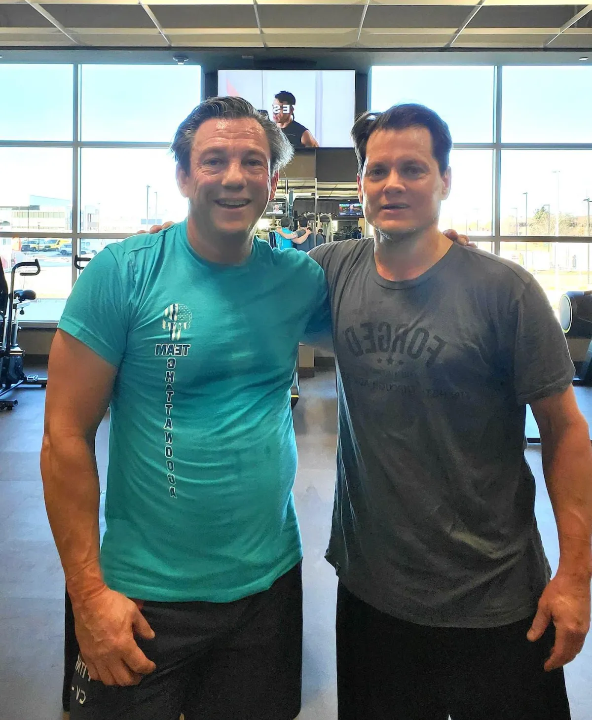 two men at the gym
