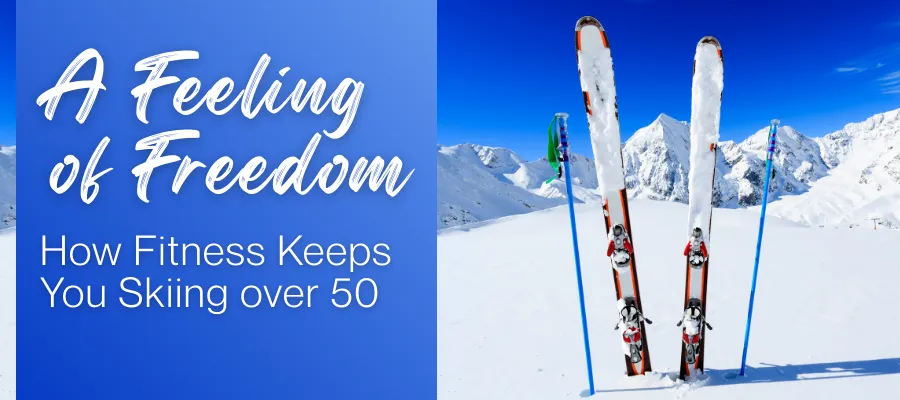image of a set of skis in the snow title text: a feeling of freedom