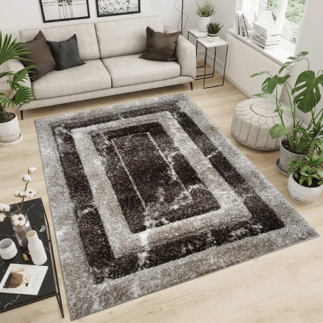3D POLYESTER COLLECTION - 3D LIGHTNING - BROWN