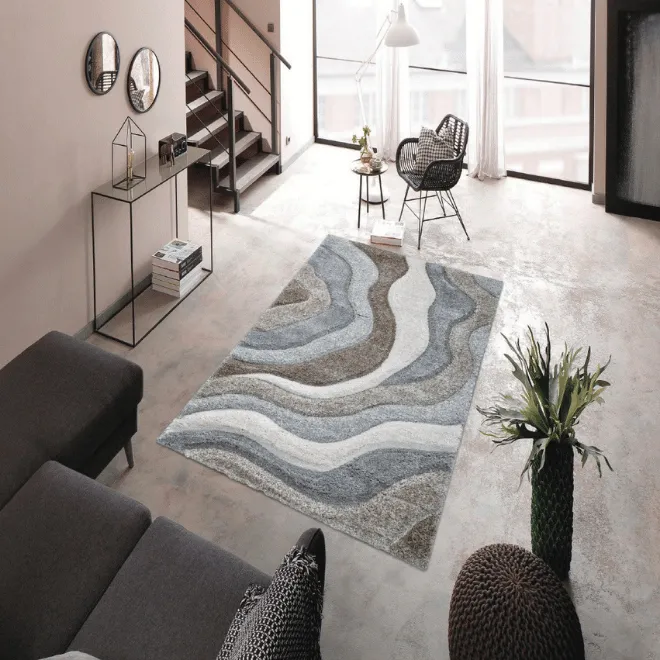3D POLYESTER COLLECTION - 3D RIPPLE - BROWN BIEGE